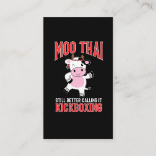Tarjeta De Visita Gracioso Muay Thai Martial Arts Kickboxing