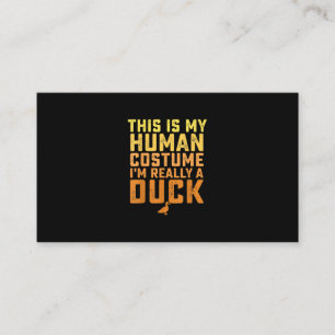 Tarjeta De Visita Gracioso Pato Este Es Mi Disfraz Humano Halloween