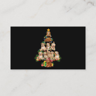 Tarjeta De Visita Gracioso Perro Cavapoo Árbol de Navidad Cavapoo Lo