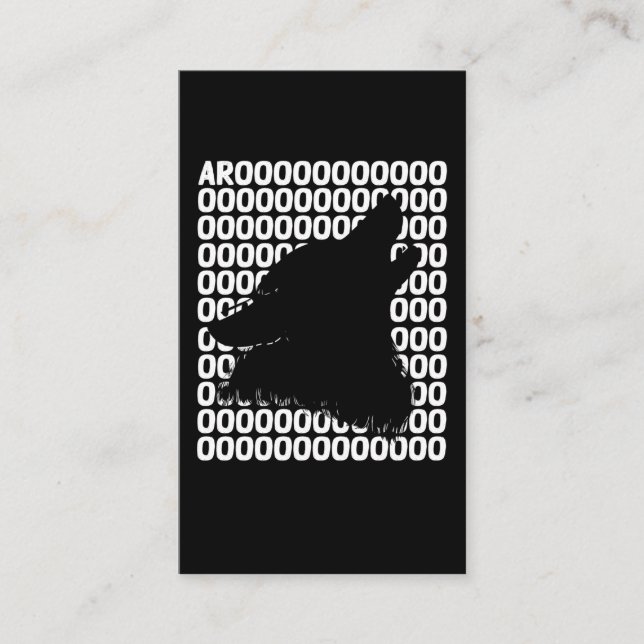 Tarjeta De Visita Gracioso perro Lover Howling Wolf (Anverso)