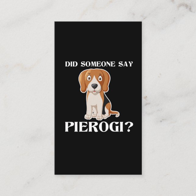 Tarjeta De Visita Gracioso perro Pierogi Cocina Polaca Cocina Polaca (Anverso)