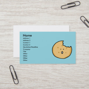 Tarjeta De Visita Gracioso Personalizado de cookies con Bite
