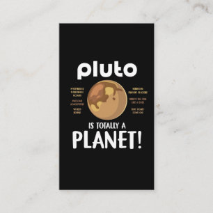 Tarjeta De Visita Gracioso planeta Plutón hechos ciencia Humor astr