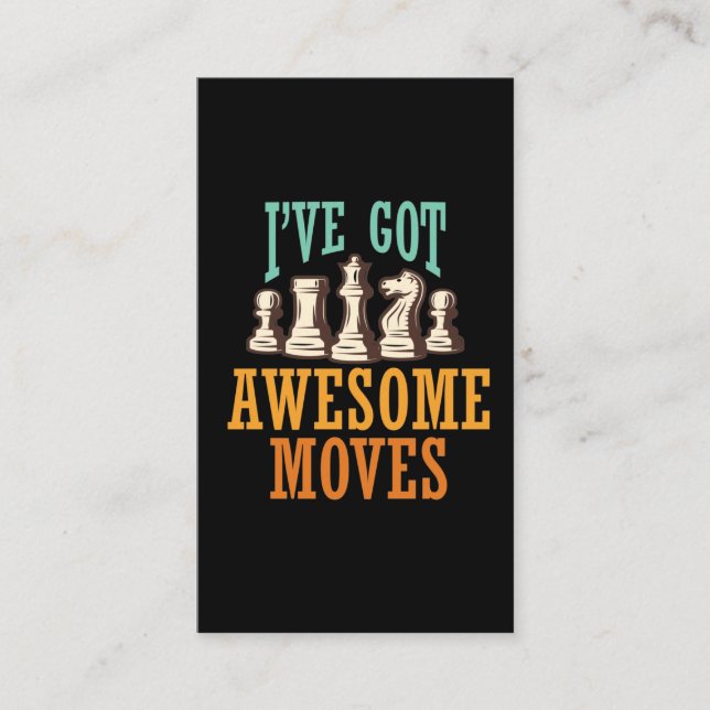Tarjeta De Visita Gracioso regalo para el jugador de ajedrez (Anverso)