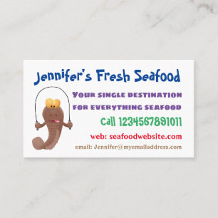 Tarjeta De Visita Gracioso saltando a la personalizado de pescado de