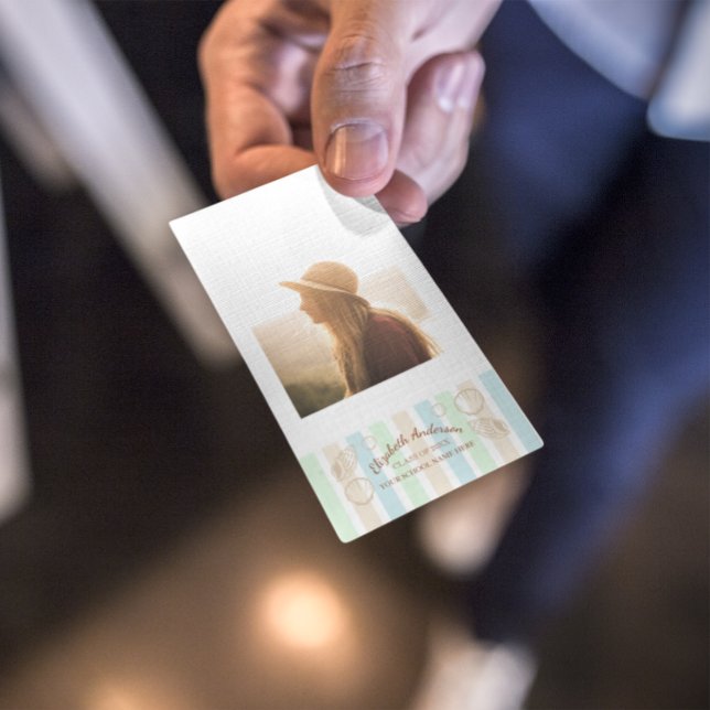 Tarjeta De Visita Grad Club Beach Party Name Card (Subido por el creador)