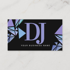 Tarjeta De Visita Gradient Geometric DJ Productor de Música Morado