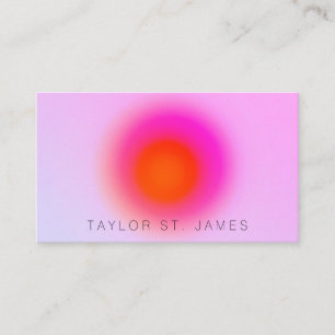 Tarjeta De Visita Gradiente abstracto moderno Aura rosa