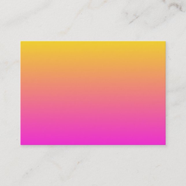 Tarjeta De Visita Gradiente Amarillo Magenta (Anverso)