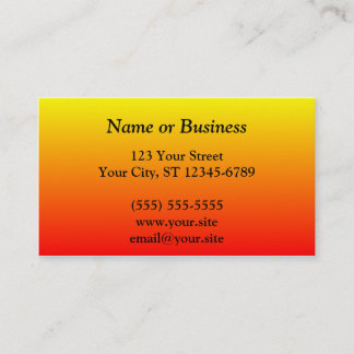 Tarjeta De Visita Gradiente amarillo rojo