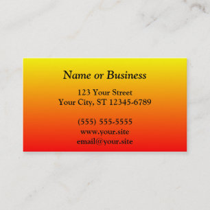 Tarjeta De Visita Gradiente Amarillo Rojo