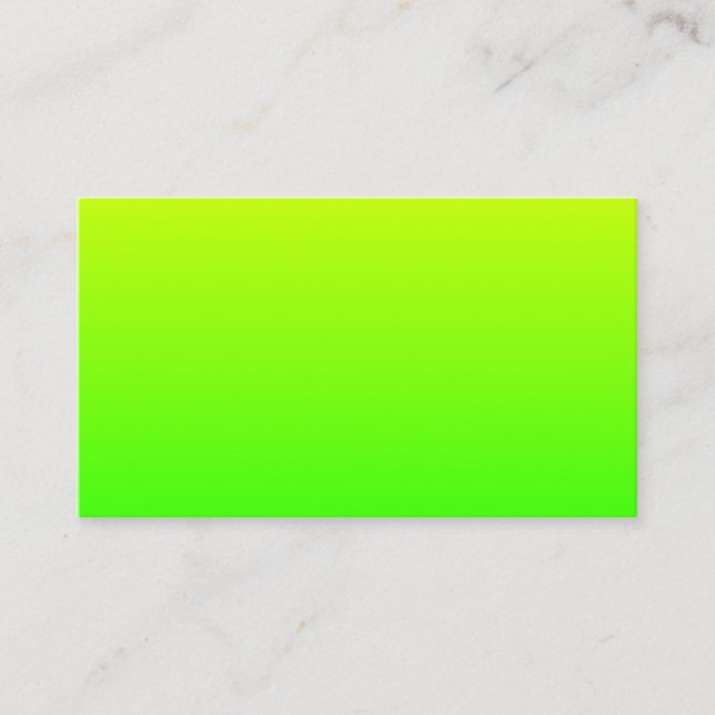 Tarjeta De Visita Gradiente Amarillo Verde Minimalista (Anverso)
