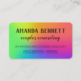 Tarjeta De Visita Gradiente arcoiris brillante