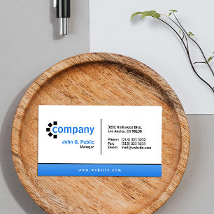 Tarjeta De Visita Gradiente azul abajo Simple Profesional Moderno