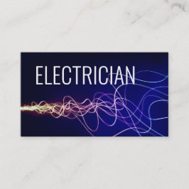 Tarjeta De Visita Gradiente azul de energía eléctrica eléctrica