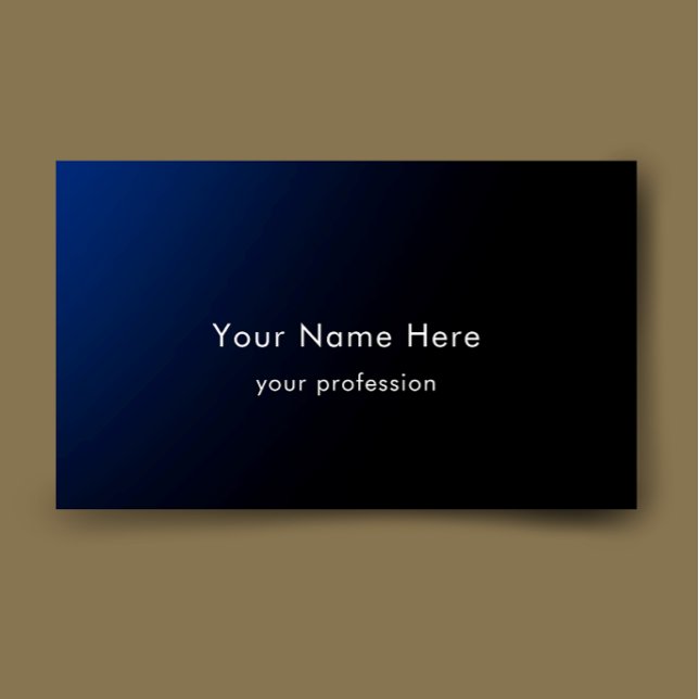 Tarjeta De Visita Gradiente Azul Moderno Profesional Personalizado E (Personalize this simple stylish blue gradient professional business card template.
)