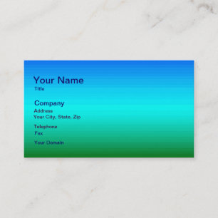 Tarjeta De Visita Gradiente azul y verde del mar y del cielo