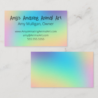 Tarjeta De Visita Gradiente color pastel