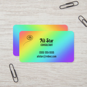 Tarjeta De Visita Gradiente de arcoiris Fun Business Cards
