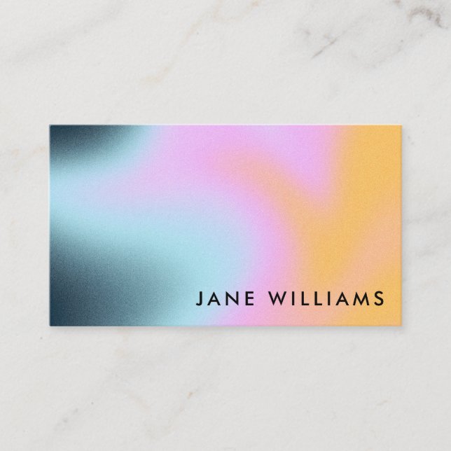 Tarjeta De Visita Gradiente de Ombre moderno de diseño abstracto (Anverso)