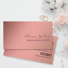 Tarjeta De Visita Gradiente de oro mínimo Rosa moderno