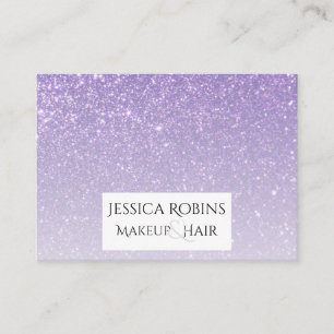 Tarjeta De Visita Gradiente de Purpurina morado de lavanda