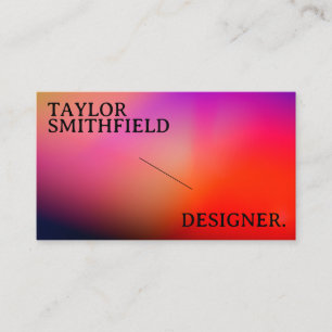 Tarjeta De Visita Gradiente de tipografía de perla negra roja