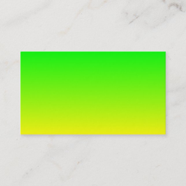 Tarjeta De Visita Gradiente de verde lima a amarillo (Anverso)