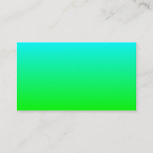 Tarjeta De Visita Gradiente de verde lima a aqua