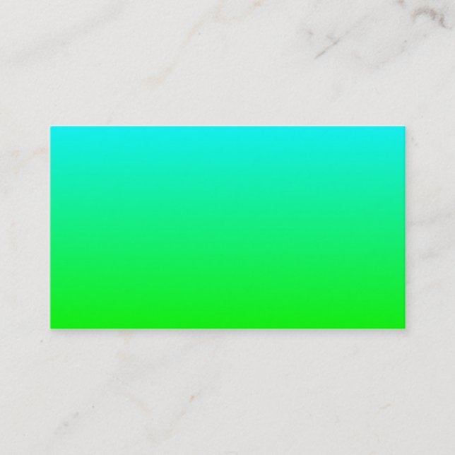 Tarjeta De Visita Gradiente de verde lima a aqua (Anverso)