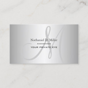 Tarjeta De Visita Gradiente gris plateado falso DIY