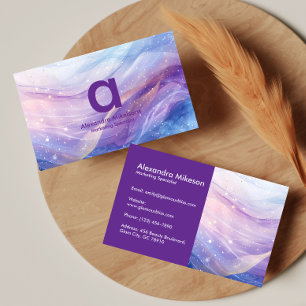 Tarjeta De Visita Gradiente holográfico pastel soñador moderno