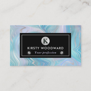 Tarjeta De Visita Gradiente iris irlandés y estratos de Relieve meta