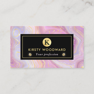 Tarjeta De Visita Gradiente iris irlandés y estratos de Relieve meta