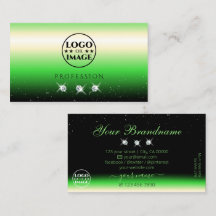 Gradiente negro verde de hierba Joyas de aguja Aña