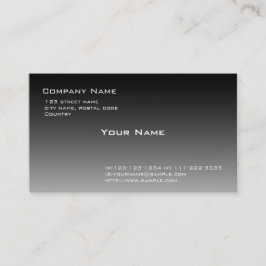 Tarjeta De Visita gradiente negro y blanco