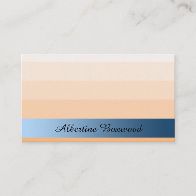 Tarjeta De Visita Gradiente Peach con Bandera Azul Personalizado Tex (Anverso)