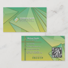 Tarjeta De Visita Gradiente Resumen geométrico moderno 3D Moda de có