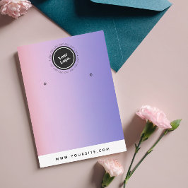 Tarjeta De Visita Gradiente rosa morado Añadir el logotipo a la pant