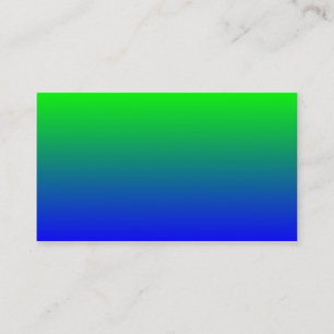 Tarjeta De Visita Gradiente verde limón a azul