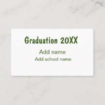 Graduación 20XX añadir nombre de año escuela verde