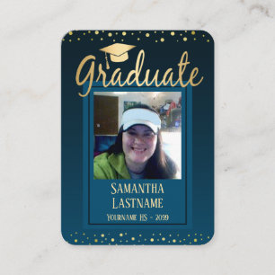 Tarjeta De Visita Graduación Keepsake Guest Card One Photo