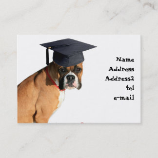 Tarjeta de visita graduada del boxeador