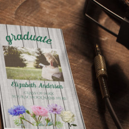 Tarjeta De Visita Graduation Garden Party Name Card