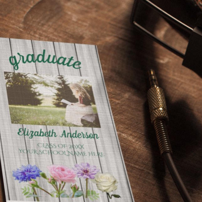 Tarjeta De Visita Graduation Garden Party Name Card (Subido por el creador)