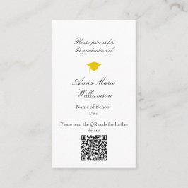 Tarjeta De Visita Graduation Invitation Enclosure Card