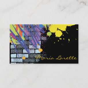 Tarjeta De Visita GRAFFITI ARTIST Fiesta Event Planner Designer Card