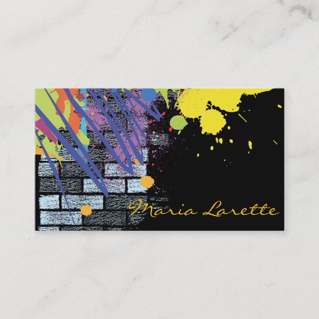 Tarjeta De Visita GRAFFITI ARTIST Fiesta Event Planner Designer Card (Anverso)
