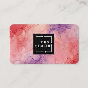 Tarjeta De Visita Graffiti azul moderno Guay Resumen arte