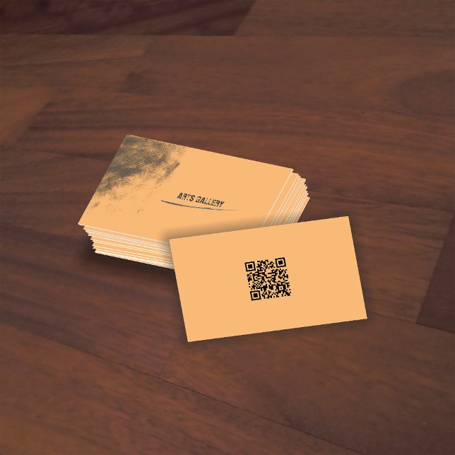 Tarjeta De Visita Graffiti Naranja ligero atormentó el código Qr (Subido por el creador)